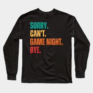 Game Night Long Sleeve T-Shirt